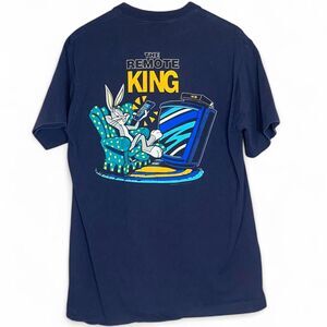 vintage 1996 Looney Tunes Bugs Bunny ‘the remote king’ t-shirt